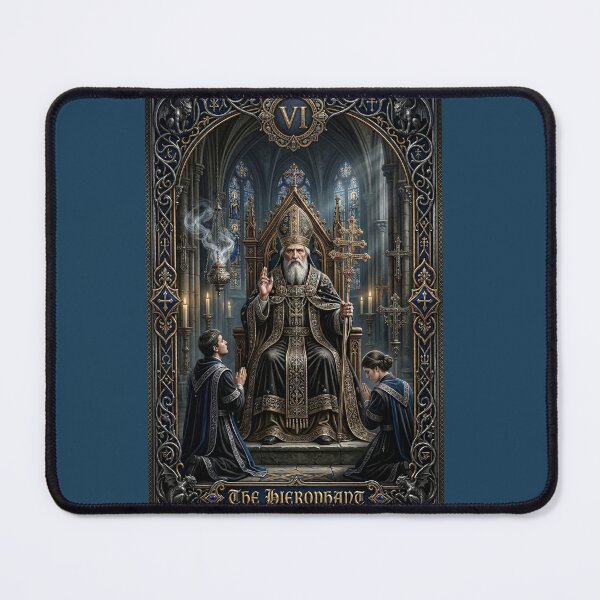 Item preview, The Hierophant from Dark Medieval Major Arcana gothic tarot designed and sold by Studio77-Gothic.
