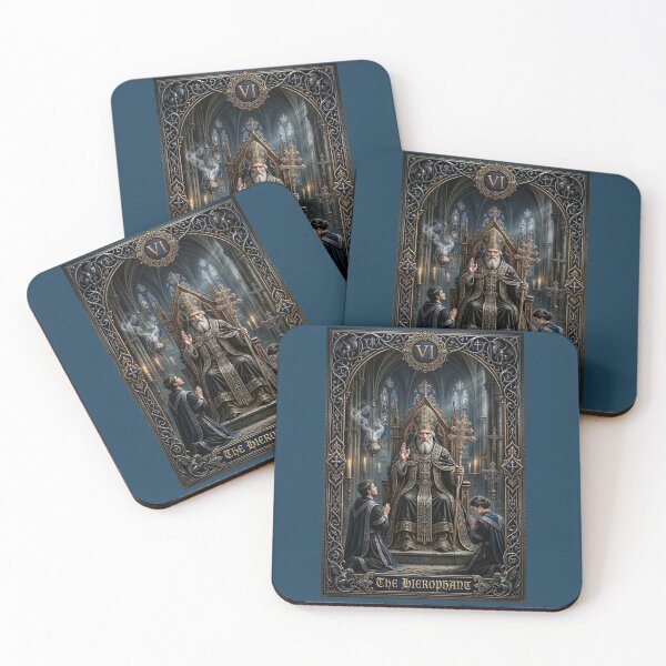 Item preview, The Hierophant from Dark Medieval Major Arcana gothic tarot designed and sold by Studio77-Gothic.