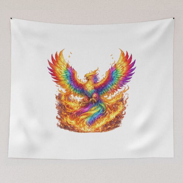 Item preview, Rainbow Phoenix Pride Art Sticker | LGBTQ Phoenix Rising Design | Queer Empowerment Gift designed and sold by ArtByTripti.