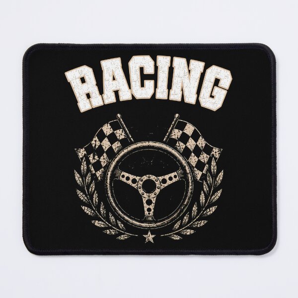 Item preview, Racing Vintage Steering Wheel Crossed Checkered Flags Motorsport Racing Driver Motorsports Fans designed and sold by Jt41.
