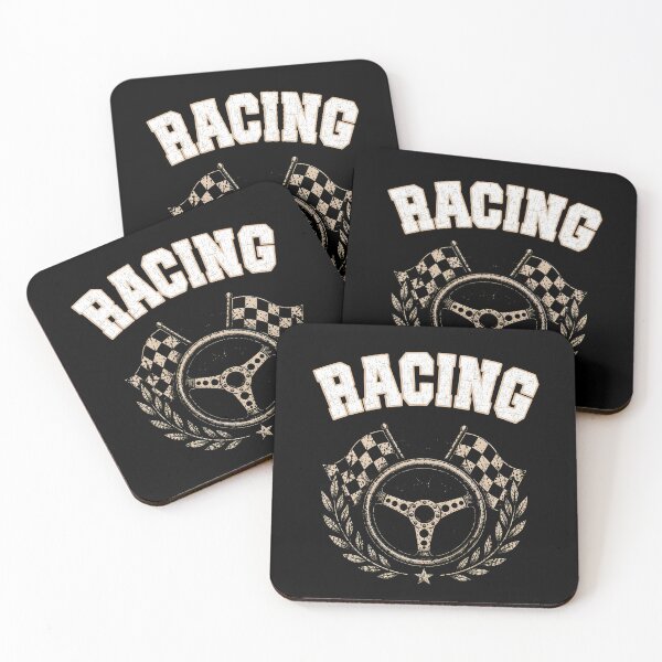 Item preview, Racing Vintage Steering Wheel Crossed Checkered Flags Motorsport Racing Driver Motorsports Fans designed and sold by Jt41.