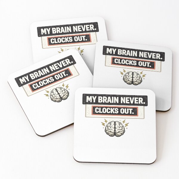 Item preview, My Brain Never Clocks Out Funny Security Mug designed and sold by TheOffDutyShop.