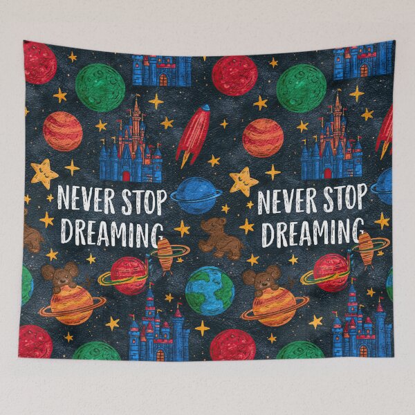 Item preview, Fantasy Castle and Planets in Space Never Stop Dreaming designed and sold by Piotrek0001.