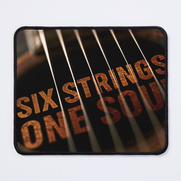 Item preview, Six Strings One Soul Guitar Print designed and sold by CosmicRockArt.
