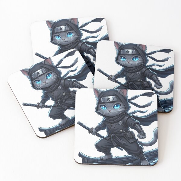 Item preview, Anime Ninja Cat Shadow Warrior Cute Otaku T-Shirt designed and sold by krishna-artdesigns.