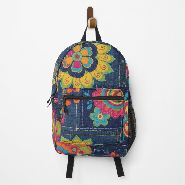 Item preview, Denim paisley floral patchwork  designed and sold by Roxburylane.