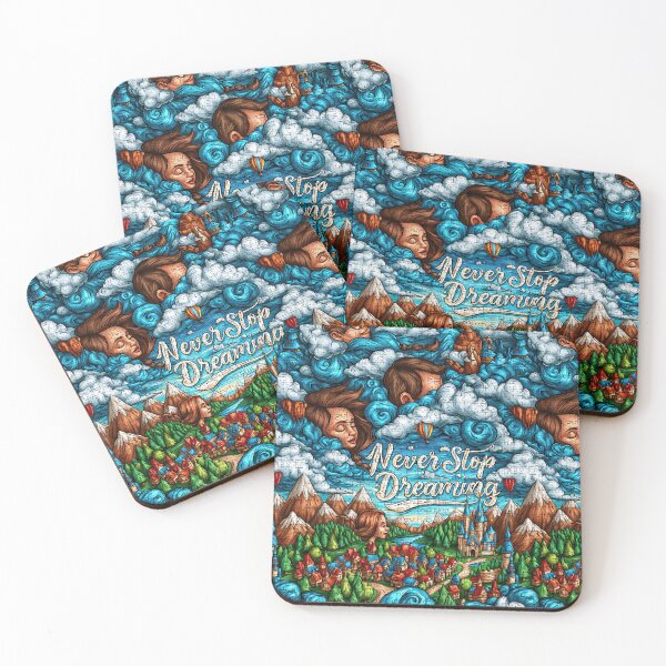 Item preview, Swirling Clouds and Hot Air Balloons Never Stop Dreaming designed and sold by Piotrek0001.