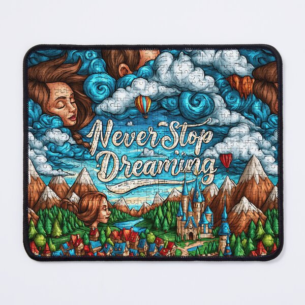 Item preview, Swirling Clouds and Hot Air Balloons Never Stop Dreaming designed and sold by Piotrek0001.