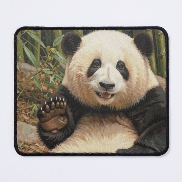 Item preview, Cute Panda Oil Painting designed and sold by Kirrindy Designs.