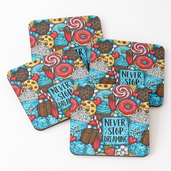 Item preview, Chocolate and Sweets Collage Dark Never Stop Dreaming designed and sold by Piotrek0001.