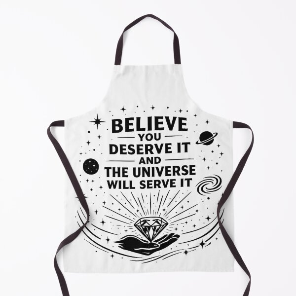 Item preview, Believe You Deserve It and the Universe Will Serve It | Motivational Cosmic Diamond Vector T-Shirt Design designed and sold by StickerBloom-4U.