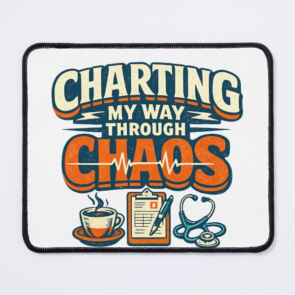 Item preview, Charting My Way Through Chaos Sticker | Nurse Sticker | CNA Gift | Healthcare Worker Decal | Nursing Student Gift designed and sold by overcomercrafts.