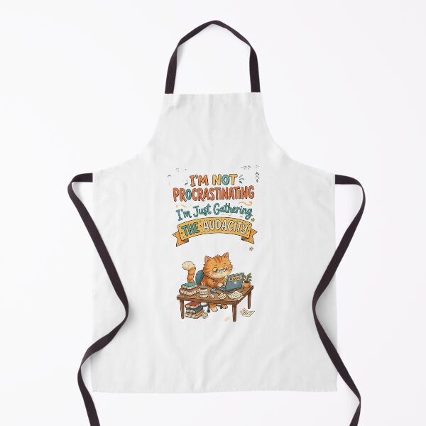 Item preview, Funny Cat Procrastinating Gathering The Audacity designed and sold by campbellcnfi.