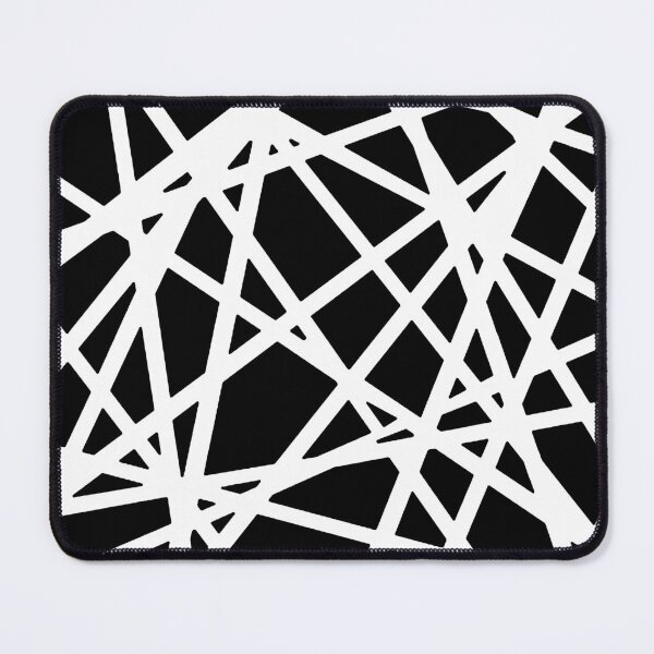 Item preview, White Lines And Irregular Black Shapes Abstract Design designed and sold by taiche.