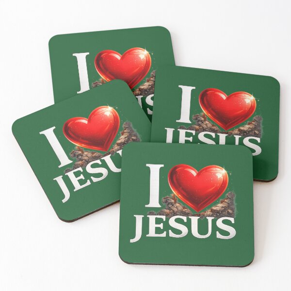 Item preview, I Love Jesus Christian Heart Design designed and sold by Jesusloverbrand.