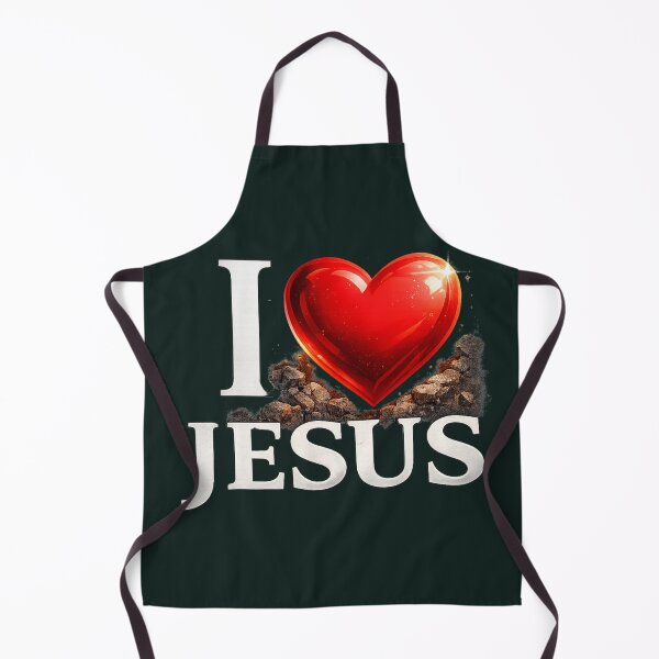 Item preview, I Love Jesus Christian Heart Design designed and sold by Jesusloverbrand.