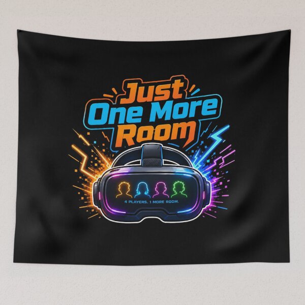 Item preview, Just One More Room VR Gaming Sticker | Virtual Reality Multiplayer Gamer Design . designed and sold by  TrendForge.