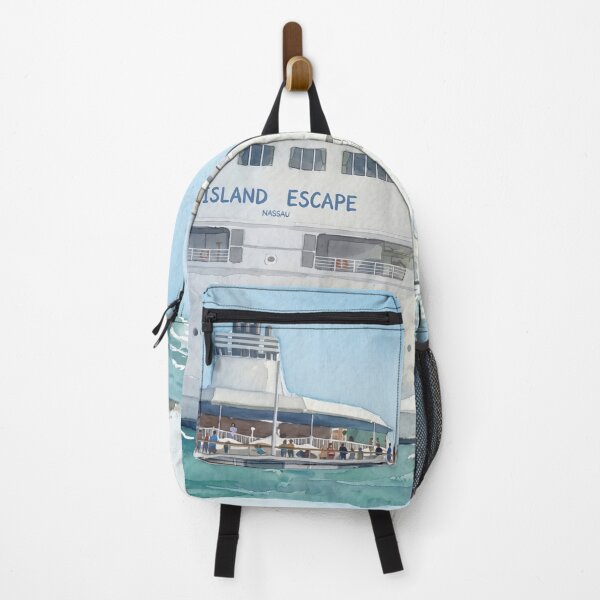 Item preview, Island Escape Ferry Stern in Watercolor Style —  Art Transformation from Real Photography by M.A.L.K designed and sold by M.ALK.Watercolor.