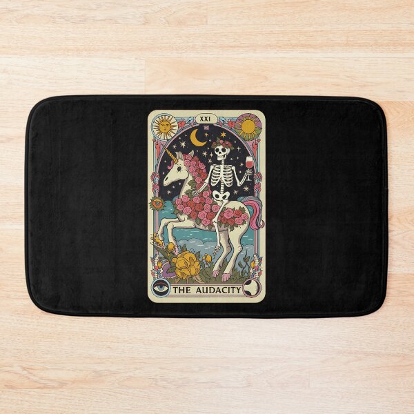 Item preview, The Audacity  Skeleton On Unicorn Tarot Design designed and sold by campbellcnfi.