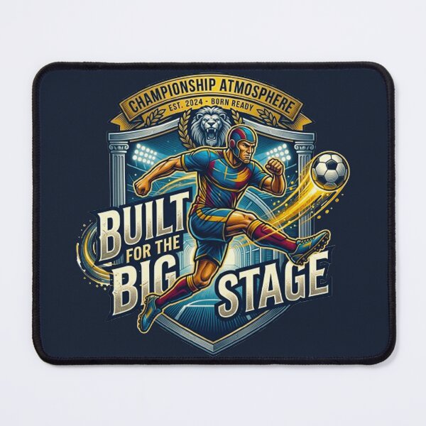 Item preview, Built For The Big Stage World Cup Football Lion Motivation designed and sold by MT-Hub | Cute Aesthetic Art, Stickers & Phone Cases.