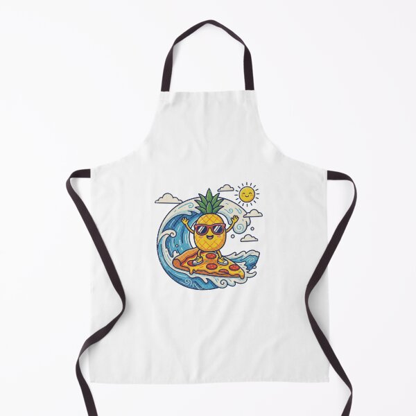 Item preview, Pineapple Surfing Pizza Slice Funny Retro Summer Wave Comic designed and sold by AdyKurniawan.