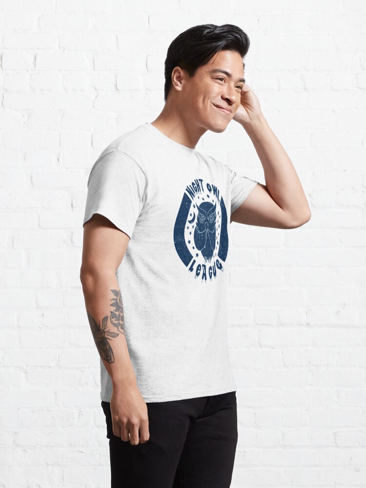 Alternate view of Night Owl League - BLUE Classic T-Shirt