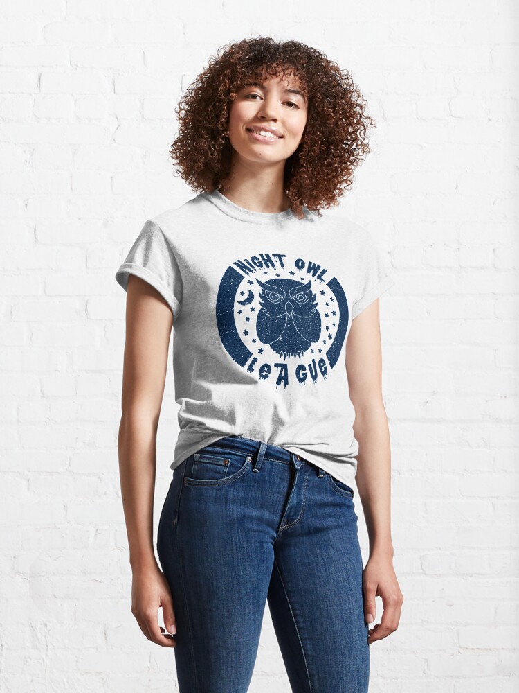 Alternate view of Night Owl League - BLUE Classic T-Shirt