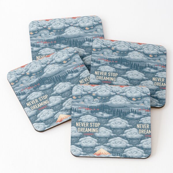 Item preview, Swirling Clouds over Mountain Landscape Never Stop Dreaming designed and sold by Piotrek0001.