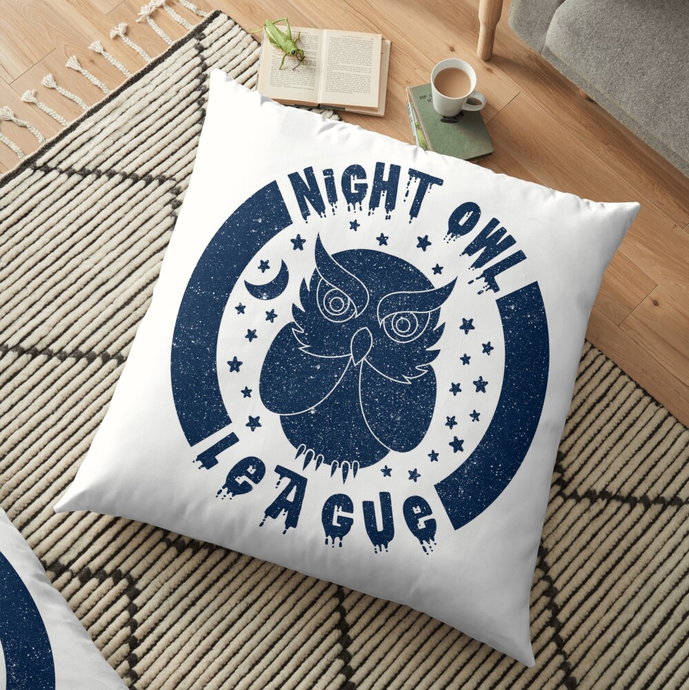Night Owl League - BLUE Floor Pillow