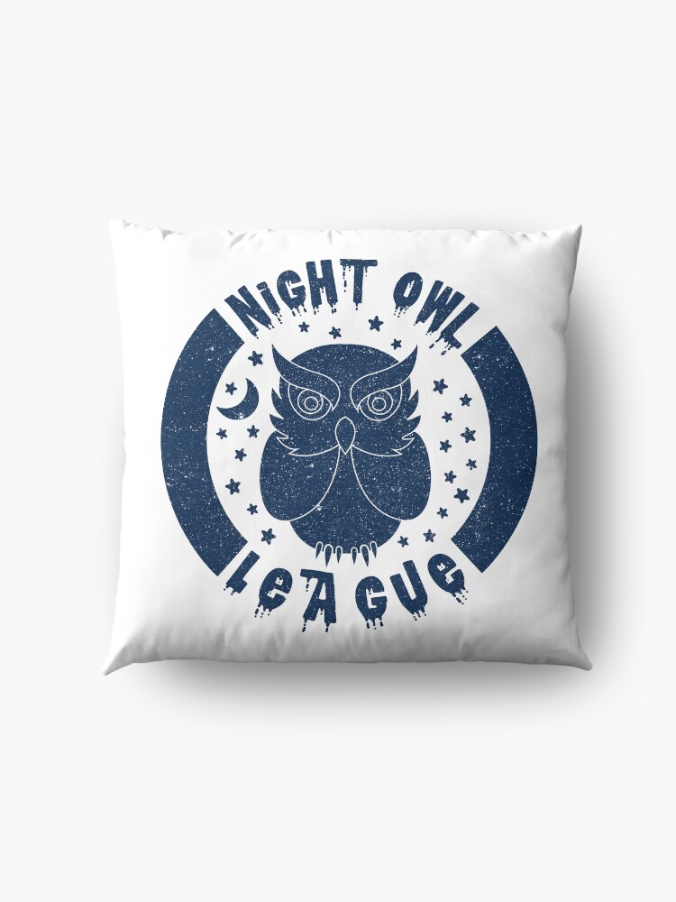 Alternate view of Night Owl League - BLUE Floor Pillow