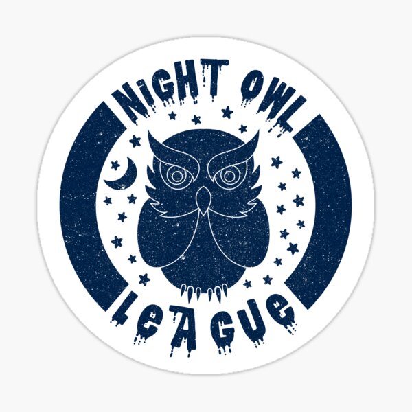 Item preview, Night Owl League - BLUE designed and sold by Printables Passions.