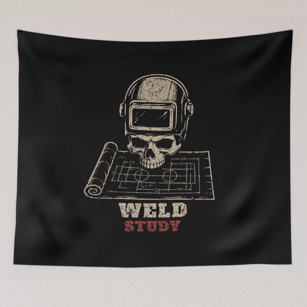 Item preview, Weld Study Skull Blueprint – Welding Student Vintage Design designed and sold by RusticMeadow.