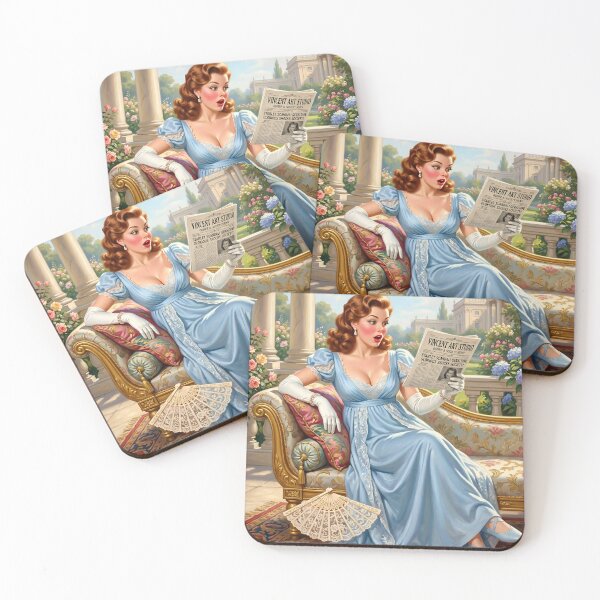 Item preview, Vintage Glamour Shocked Society Lady Art Print designed and sold by Vincent-68.