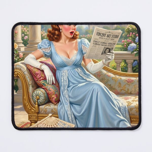 Item preview, Vintage Glamour Shocked Society Lady Art Print designed and sold by Vincent-68.