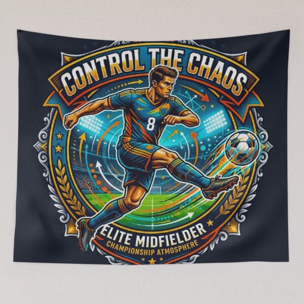 Item preview, Control The Chaos World Cup Football Elite Midfielder Soccer Motivation designed and sold by MT-Hub | Cute Aesthetic Art, Stickers & Phone Cases.