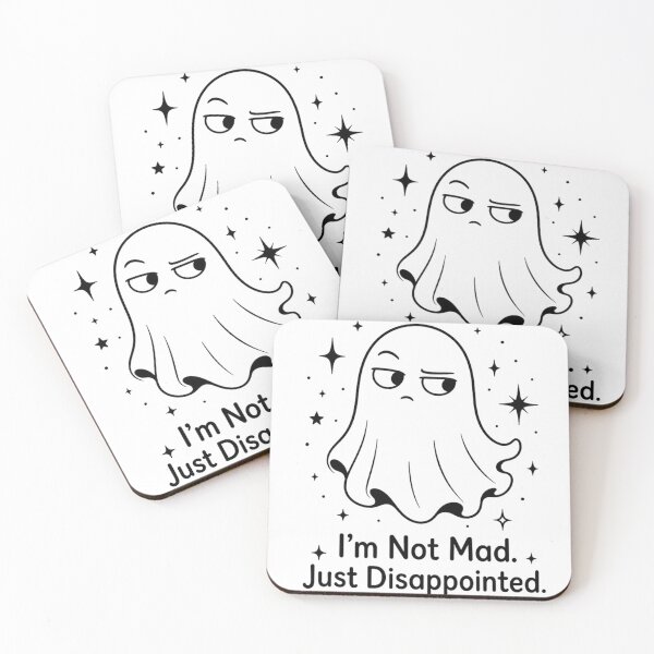Item preview, I’m Not Mad Just Disappointed Ghost – Minimalist Side-Eye Cute Spooky Design designed and sold by Jandedan.