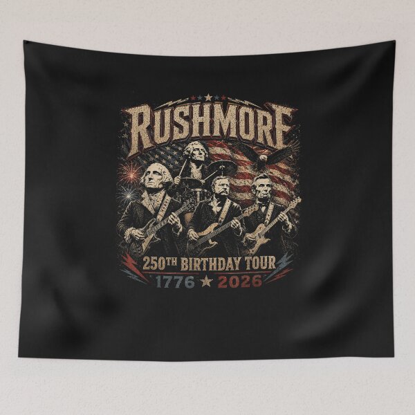 Item preview, Mount Rushmore 250th Birthday Tour Rockstar Graphic designed and sold by WardKasey.