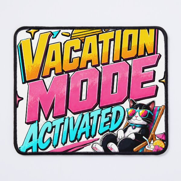 Item preview, Vacation Mode Activated Tuxedo Cat designed and sold by RexNoise.