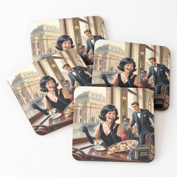 Item preview, Retro Parisian Cafe Vintage Style Illustration designed and sold by Vincent-68.