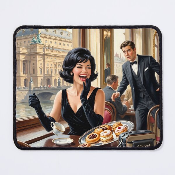 Item preview, Retro Parisian Cafe Vintage Style Illustration designed and sold by Vincent-68.