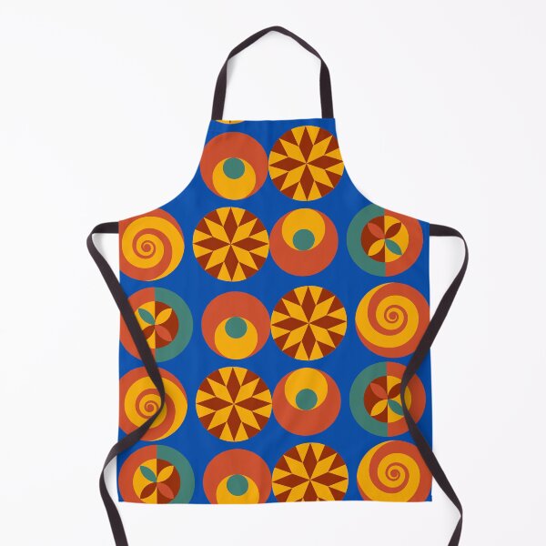 Item preview, Seventies shapes with a modern blue designed and sold by BritishDelights.