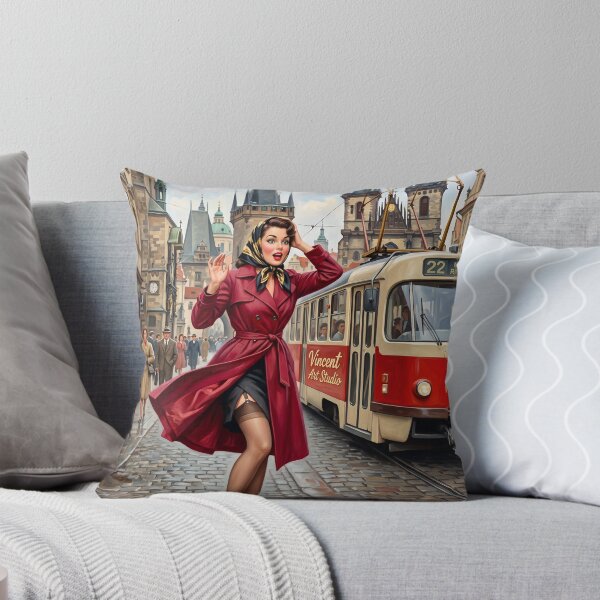 Item preview, Vintage Prague Street Style Pin-up Art Print designed and sold by Vincent-68.