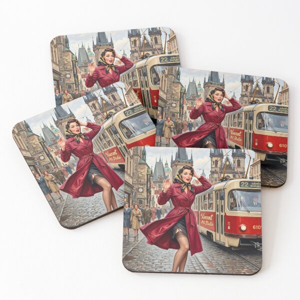 Item preview, Vintage Prague Street Style Pin-up Art Print designed and sold by Vincent-68.