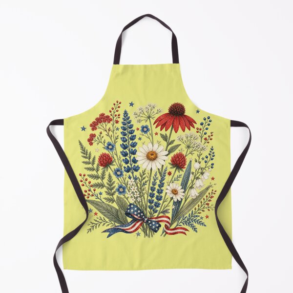 Item preview, Floral 4th of July, Patriotic, Wildflower, Red White Blue, USA designed and sold by PastelWingg.