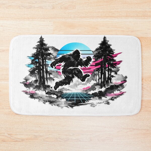 Item preview, Synthwave Bigfoot Sumi‑e designed and sold by KungPowUnicorn.