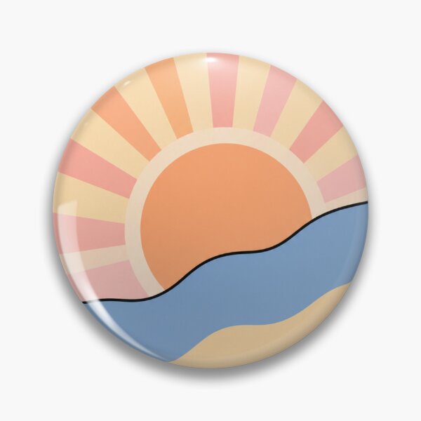 Item preview, Pastel Sunrise Waves | Minimalist Retro Abstract Aesthetic Design designed and sold by Creavanessa0321.