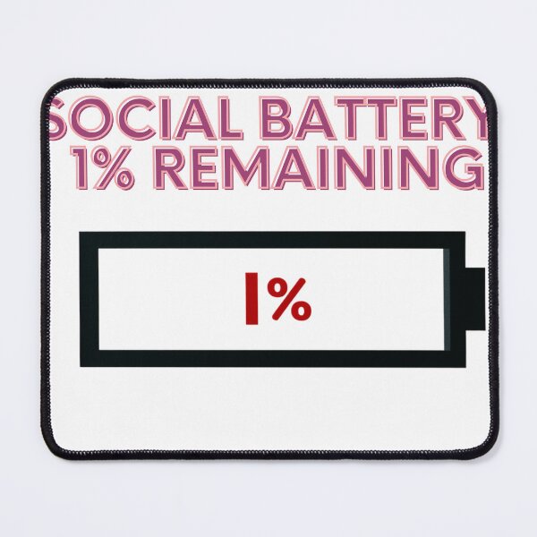 Item preview, Introvert Social Battery T-Shirt - Social Battery 1% Remaining Funny Introvert Gift designed and sold by OopsIDrewIt.