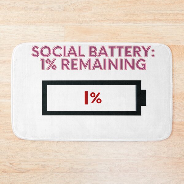 Item preview, Introvert Social Battery T-Shirt - Social Battery 1% Remaining Funny Introvert Gift designed and sold by OopsIDrewIt.