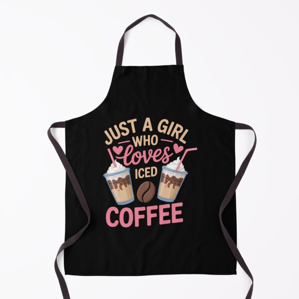 Item preview, Just a Girl Who Loves Iced Coffee Cold Brew Cute Quote designed and sold by SapfireStuArt.