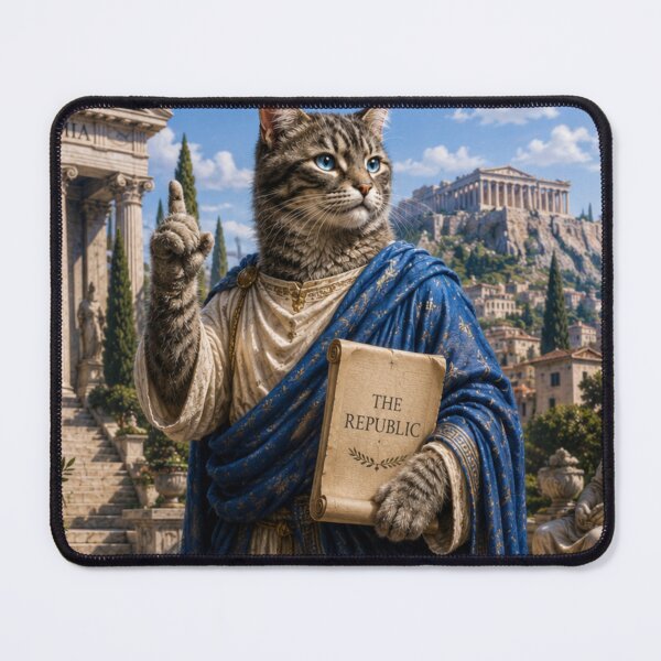 Item preview, Dreamscape Plato An Imagined Life of a Sleeping Gray Cat designed and sold by Mindworx21.